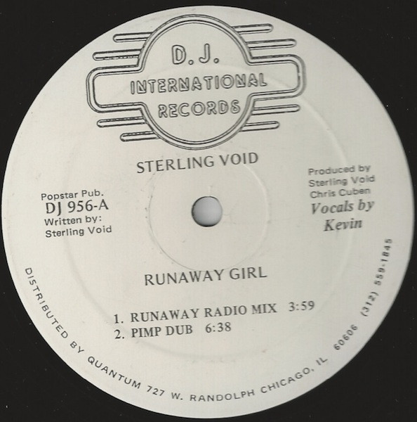 Sterling Void - Runaway Girl | D.J. International Records (DJ 956)
