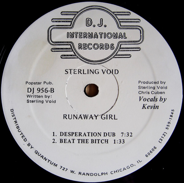 Sterling Void - Runaway Girl | D.J. International Records (DJ 956) - 2
