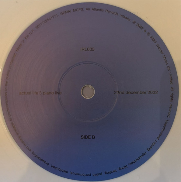 Fred again.. - Actual Life 3 Piano Live 22nd December 2022 | Atlantic (IRL005) - 3