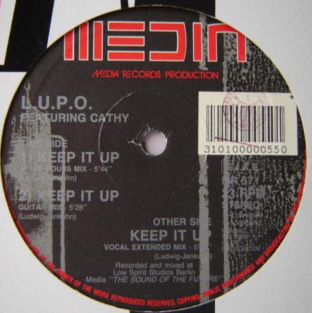 L.U.P.O. Featuring Cathy Adams - Keep It Up | Media Records (MR 571) L.U.P.O. Featuring Cathy Adams - Keep It Up | Media Records (MR 571)