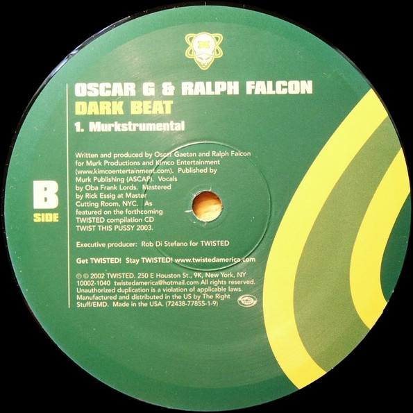Oscar G & Ralph Falcon - Dark Beat | Twisted America Records (72438-77855-1-9) - 4