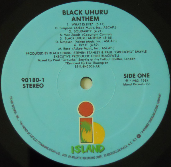 Black Uhuru - Anthem | Island Records (90180-1) - 3 Black Uhuru - Anthem | Island Records (90180-1) - 3