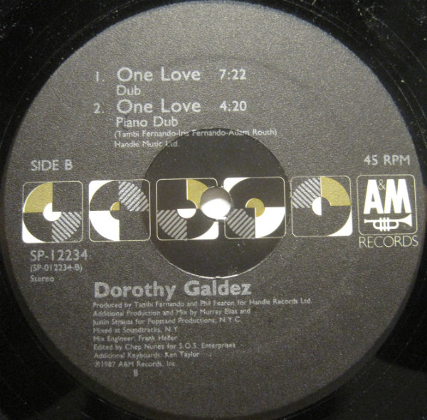 Dorothy Galdez - One Love | A&M Records (SP-12234) - 2