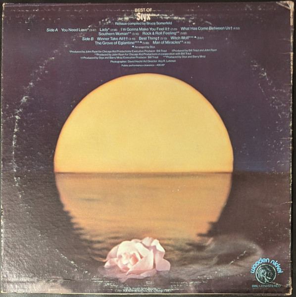 Styx - Best Of Styx | Wooden Nickel Records (BWL1-2250) - 2 Styx - Best Of Styx | Wooden Nickel Records (BWL1-2250) - 2