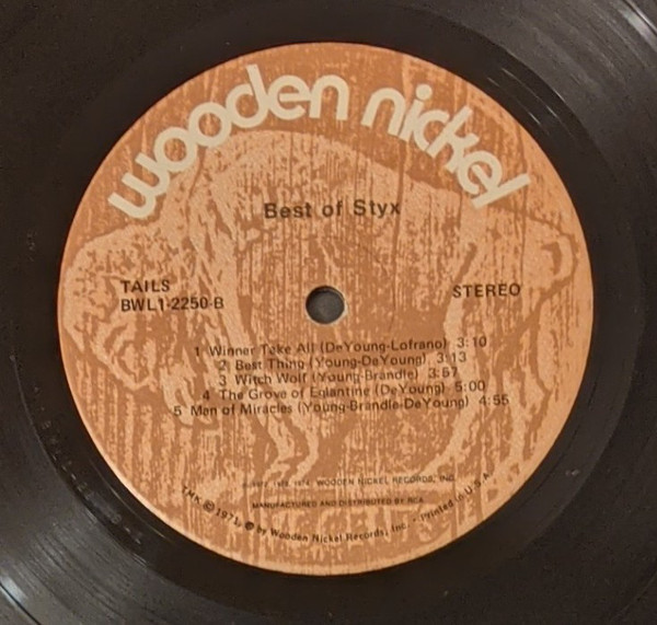 Styx - Best Of Styx | Wooden Nickel Records (BWL1-2250) - 4 Styx - Best Of Styx | Wooden Nickel Records (BWL1-2250) - 4