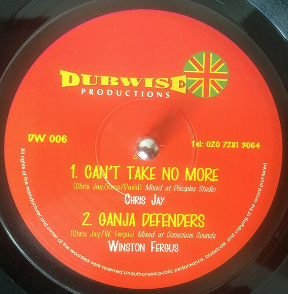 Winston Fergus / Chris Jay - Rough Times / Can't Take No More | Dubwise Productions (DW 006) - 3