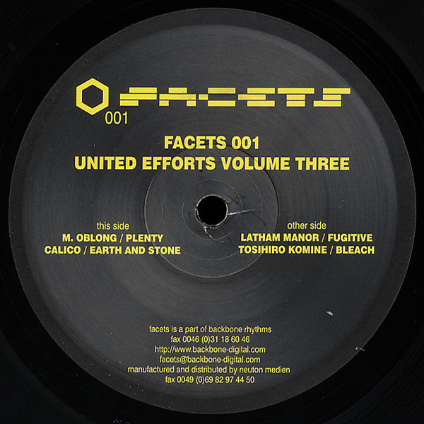 Various - United Efforts Volume Three | Facets (FACETS 001)