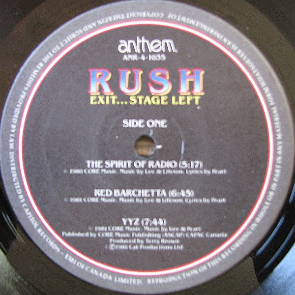 Rush - Exit...Stage Left | Anthem (ANR-4-1035) - 4 Rush - Exit...Stage Left | Anthem (ANR-4-1035) - 4