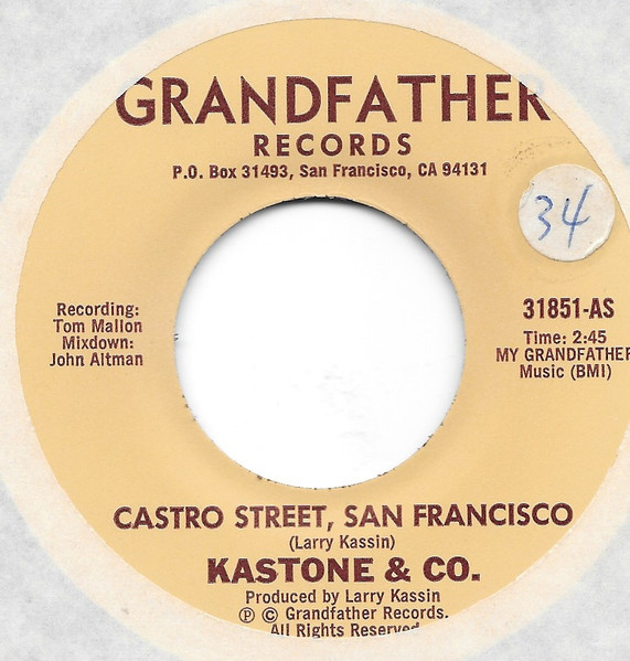 Kastone & Co. - Castro Street, San Francisco / Just Carry On Children | Grandfather Records (31851-AS / 31952-BS) - 3