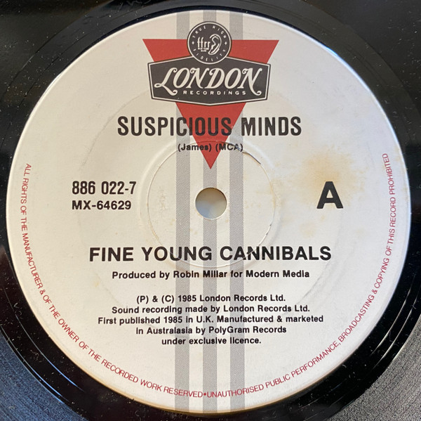 Fine Young Cannibals - Suspicious Minds | London Records (886 022-7)
