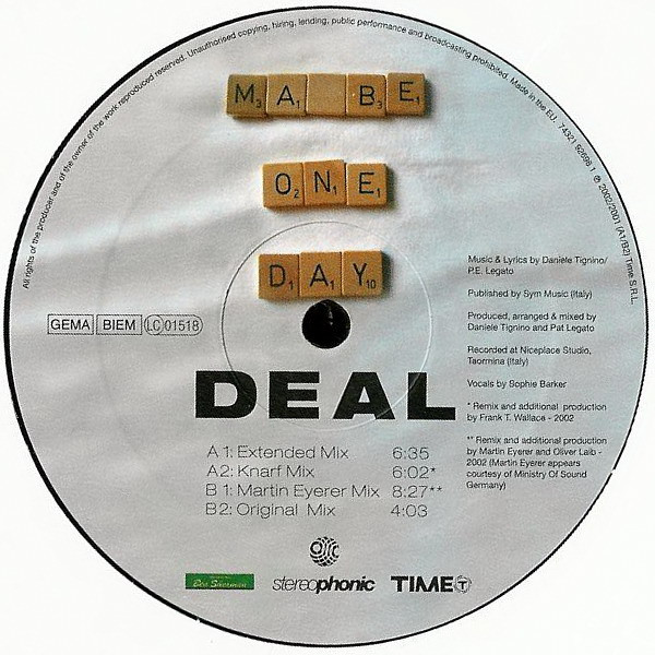 Deal - Maybe One Day | Stereophonic (STEREO 007) - 3