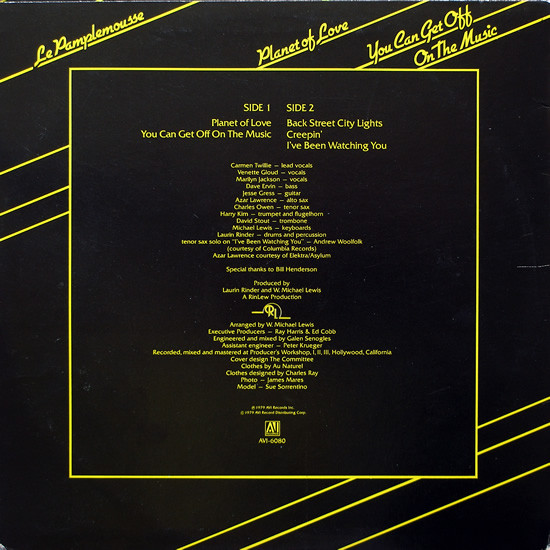 Le Pamplemousse - Planet Of Love / You Can Get Off On The Music | AVI Records (AVI 6080) - 2