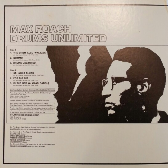 Max Roach - Drums Unlimited | Atlantic (ATL - LP 09063) - 3