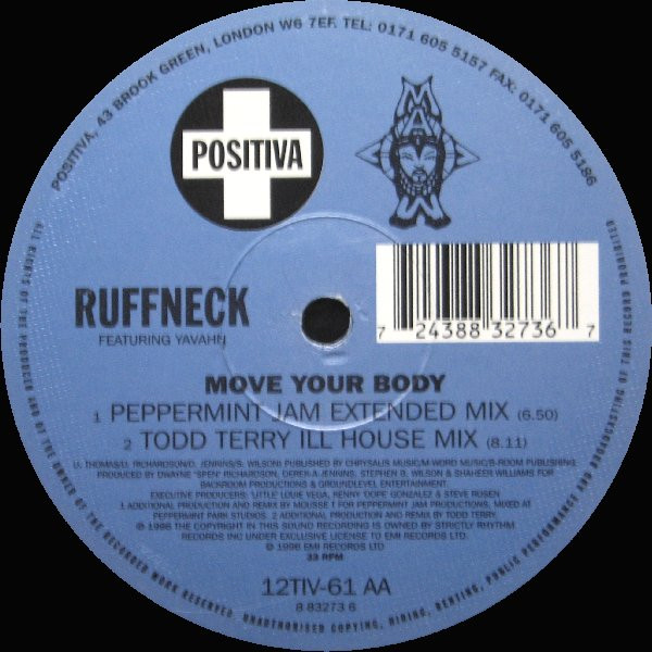 Ruffneck Featuring Yavahn - Move Your Body | Positiva (12TIV-61) - 4 Ruffneck Featuring Yavahn - Move Your Body | Positiva (12TIV-61) - 4