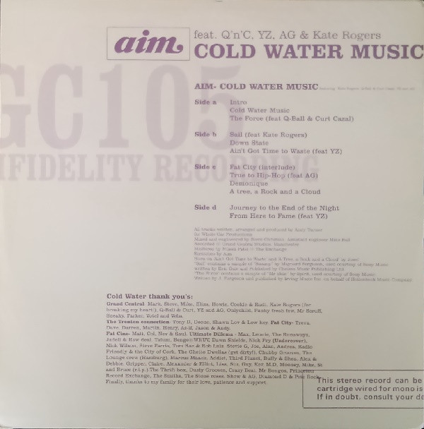 Aim - Cold Water Music | Grand Central Records (GCLP 105) - 4