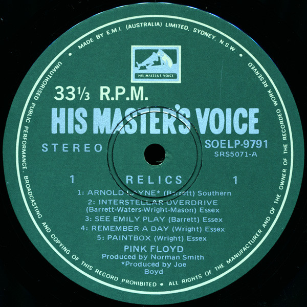 Pink Floyd - Relics (A Bizarre Collection Of Antiques And Curios) | Drum (DRUM 8026)