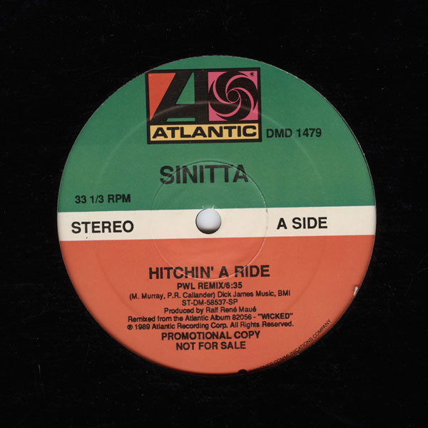 Sinitta - Hitchin' A Ride | Atlantic (DMD 1479)