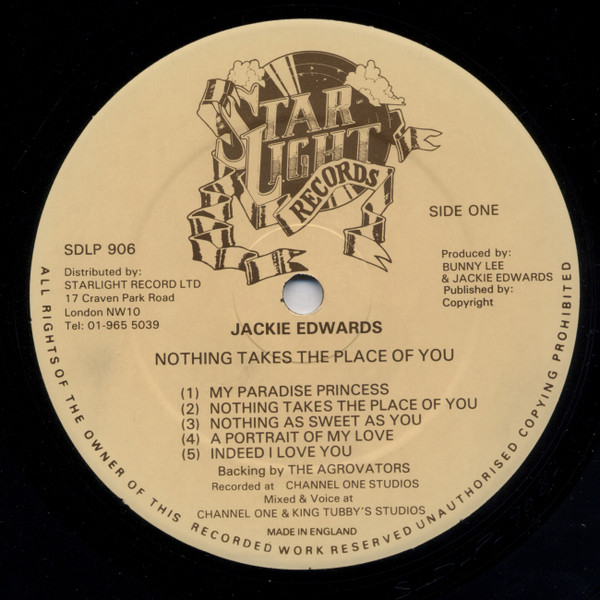 Jackie Edwards - Nothing Takes The Place Of You | Starlight Records (SLDLP 906) - 3