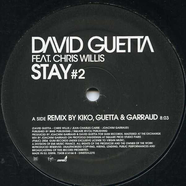 David Guetta Feat. Chris Willis - Stay (#2) | Virgin (DINSTDXJ270) David Guetta Feat. Chris Willis - Stay (#2) | Virgin (DINSTDXJ270)
