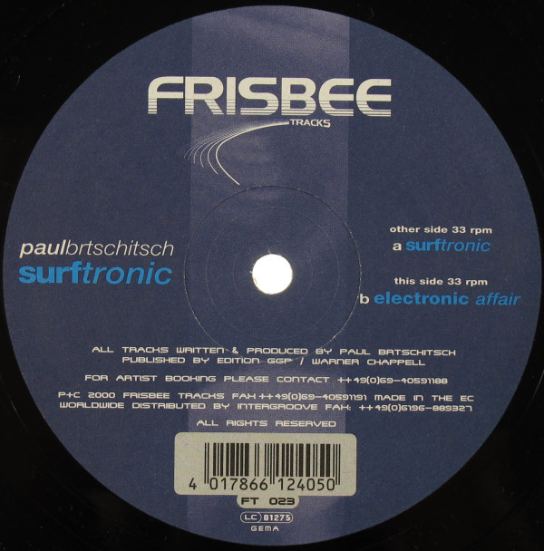 Paul Brtschitsch - Surftronic | Frisbee Tracks (FT 023) - 2