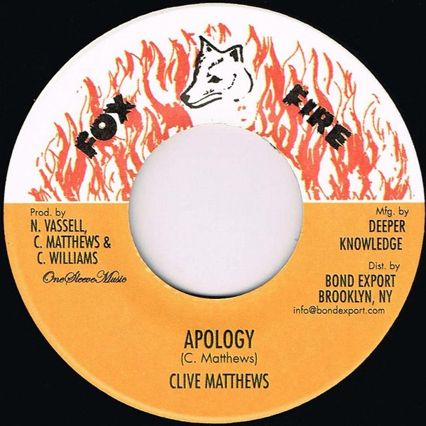 Clive Matthews - Apology | Fox Fire (DKR-105) Clive Matthews - Apology | Fox Fire (DKR-105)