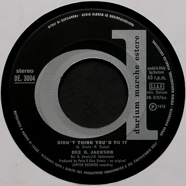 Dee D. Jackson - Automatic Lover | Durium (DE 3004) - 4