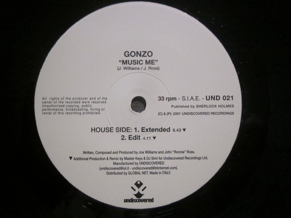 Gonzo - Music Me | Undiscovered (UND 021)