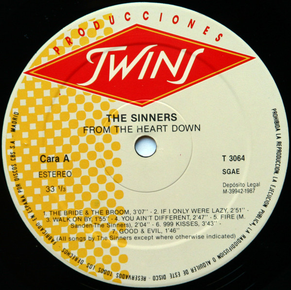 The Sinners - From The Heart Down | Producciones Twins (T 3064) - 3