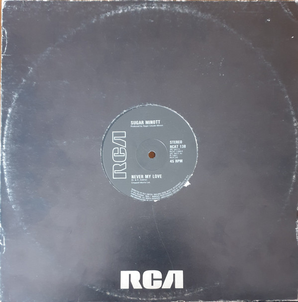 Sugar Minott - Never My Love | RCA (RCAT 138) - 3