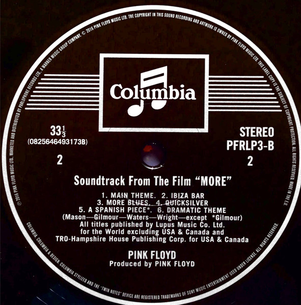 Pink Floyd - Soundtrack From The Film "More" | Pink Floyd Records (PFRLP3) - 4 Pink Floyd - Soundtrack From The Film "More" | Pink Floyd Records (PFRLP3) - 4