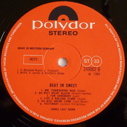 The James Last Band - Beat In Sweet | Polydor (249 002) - 4 The James Last Band - Beat In Sweet | Polydor (249 002) - 4