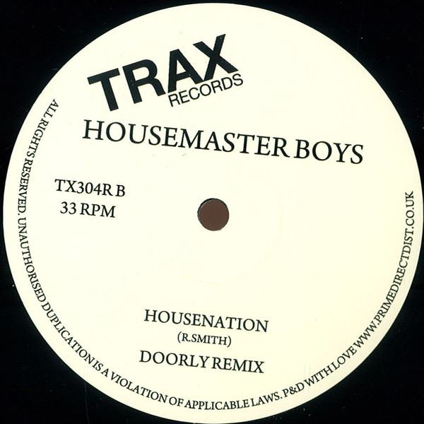 The Housemaster Boyz - Housenation | Trax Records (TX304R) - 2