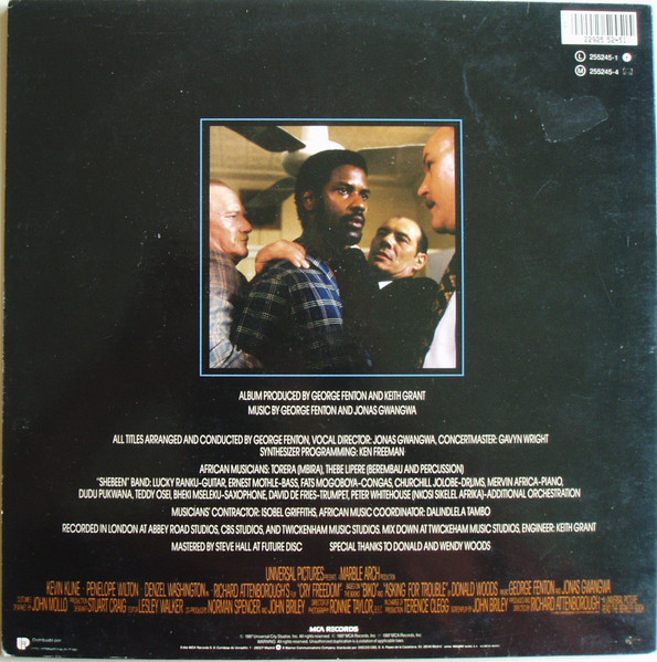 George Fenton And Jonas Gwangwa - Cry Freedom = Grita Libertad (Original Motion Picture Soundtrack) | MCA Records (255245-1) - 4