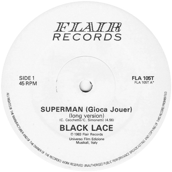 Black Lace - Superman (Gioca Jouer) | Flair Records (FLA 105T)