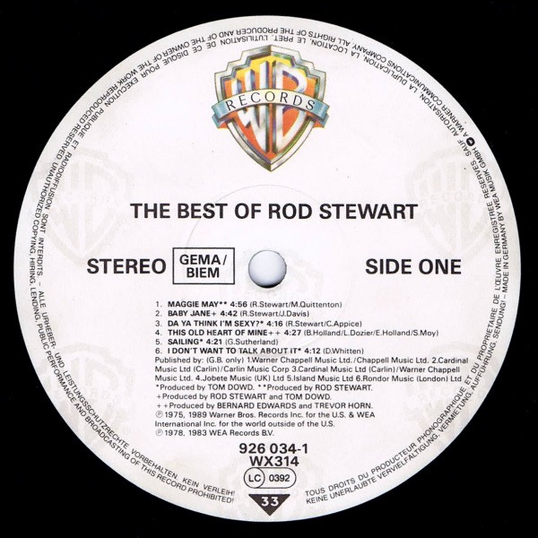 Rod Stewart - The Best Of Rod Stewart | Warner Bros. Records (926 034-1) - 3 Rod Stewart - The Best Of Rod Stewart | Warner Bros. Records (926 034-1) - 3