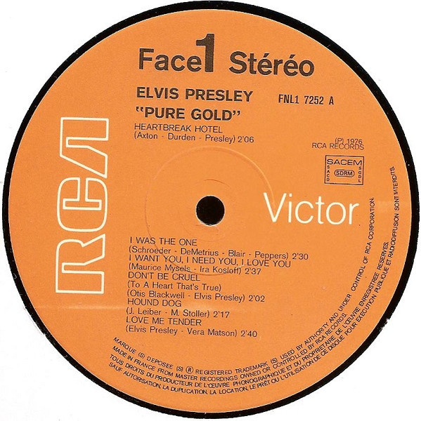 Elvis Presley - Disque D'or [Vinyl] | RCA Victor (FNL1 7252) - 3