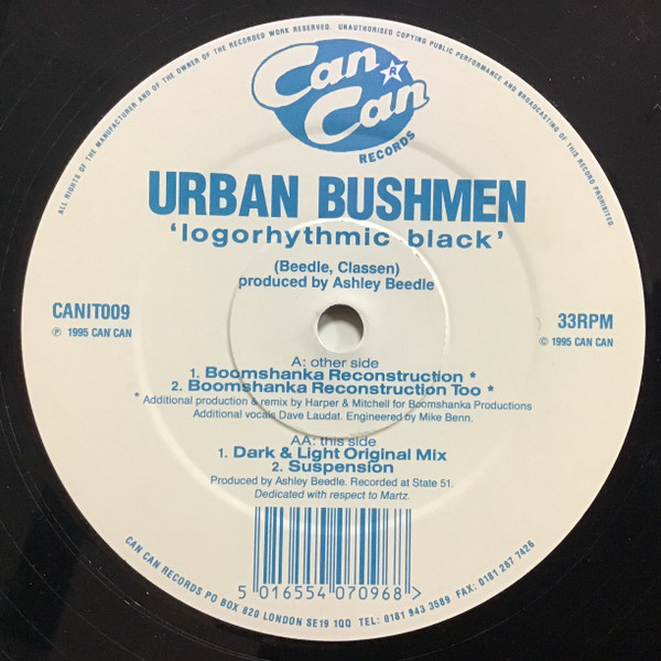Urban Bushmen - Logorhythmic Black | Cancan (CANIT009) - 4 Urban Bushmen - Logorhythmic Black | Cancan (CANIT009) - 4