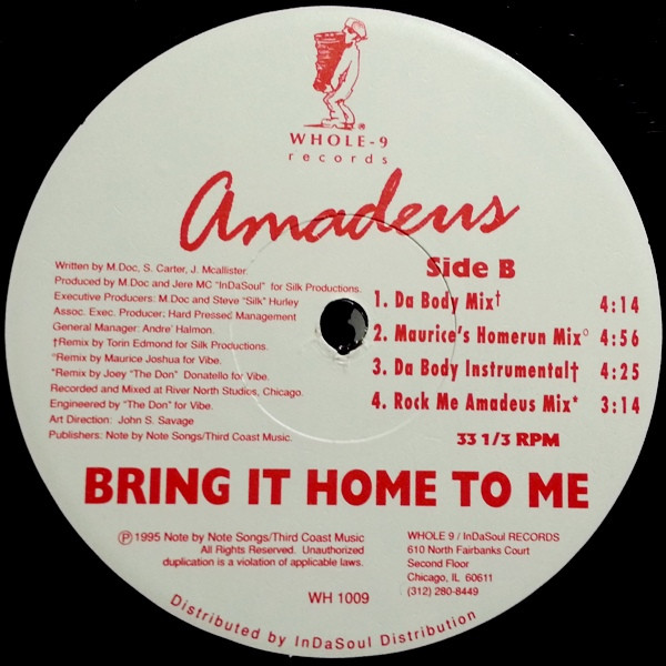 Amadeus - Bring It Home To Me | Whole 9 Records (WH 1009) - 3