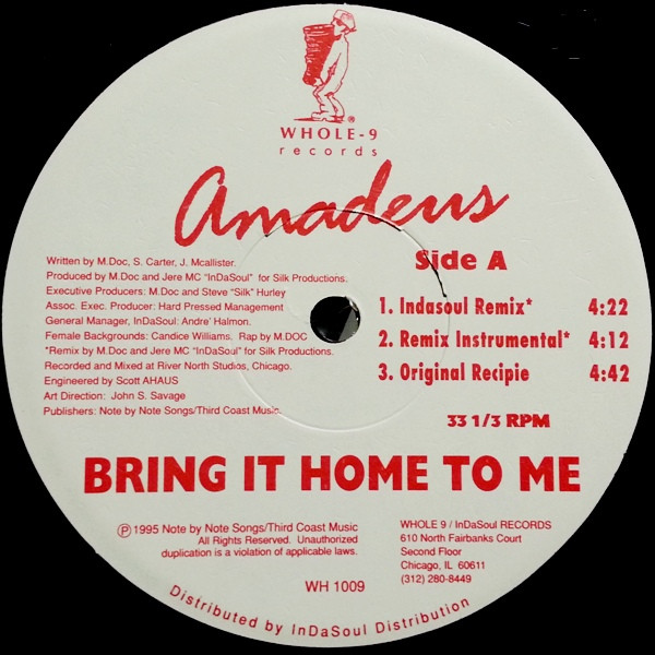 Amadeus - Bring It Home To Me | Whole 9 Records (WH 1009) - 2