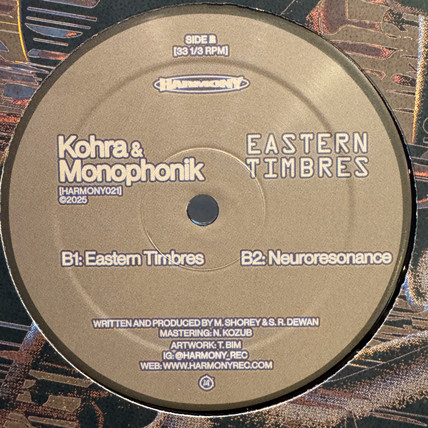 Kohra , Monophonik - Eastern Timbers | Harmony Rec. (HARMONY021) - 2
