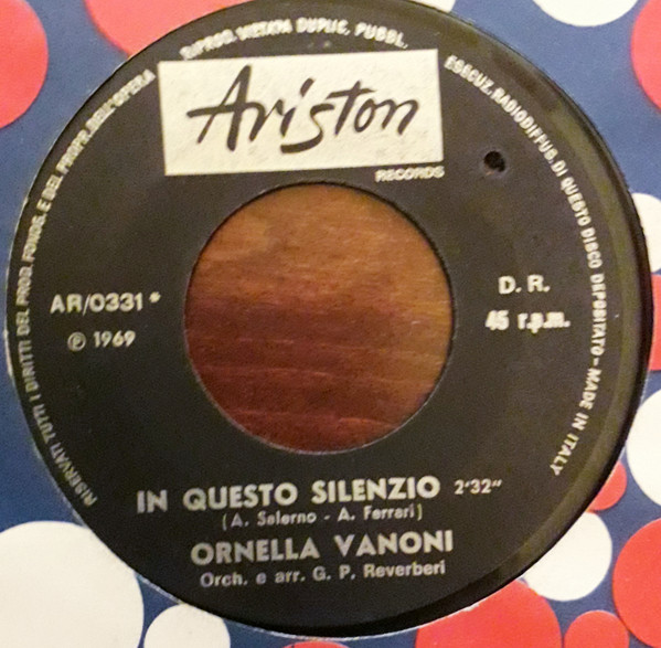 Ornella Vanoni - In Questo Silenzio | Ariston Records (AR/0331) - 4