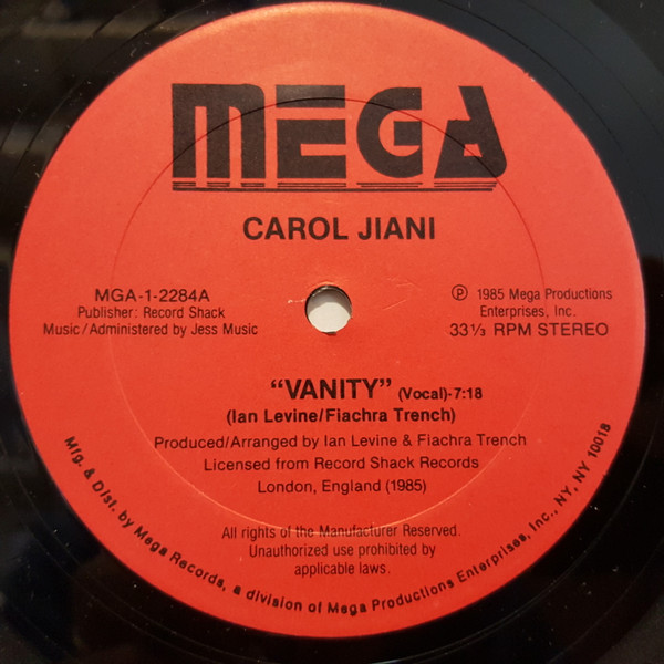 Carol Jiani - Vanity | Mega Records (MGA-1-2284)