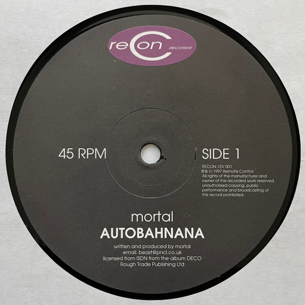 Mortal - Autobahnana | ReCon Records (RECON 12V001) - 3