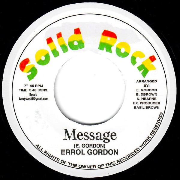 Errol Gordon - Message | Solid Rock (none) - main