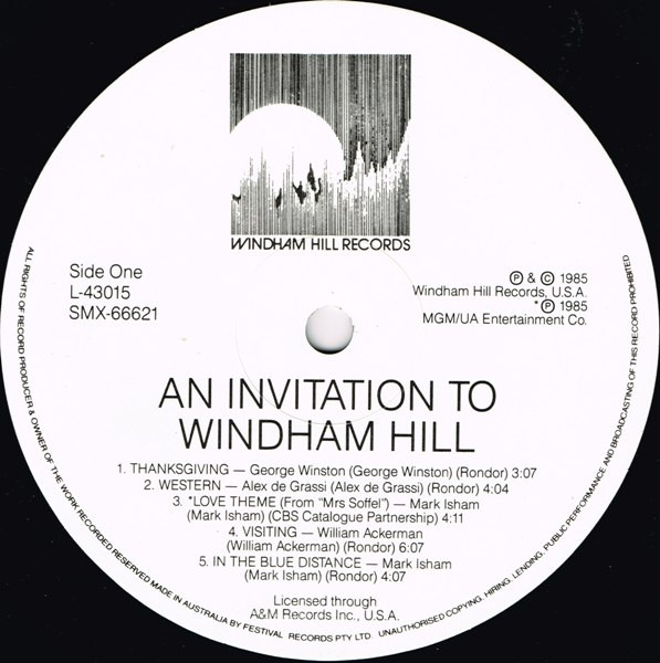 Various - An Invitation To Windham Hill | Windham Hill Records (L-43015) - 2 Various - An Invitation To Windham Hill | Windham Hill Records (L-43015) - 2