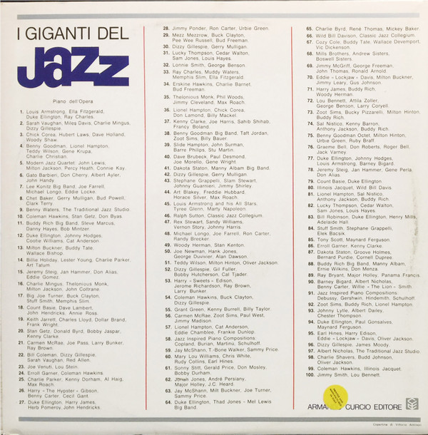 Gato Barbieri , Don Cherry , Albert Ayler , John Handy - I Giganti Del Jazz Vol. 6 | Curcio (GJ- 6) - 3