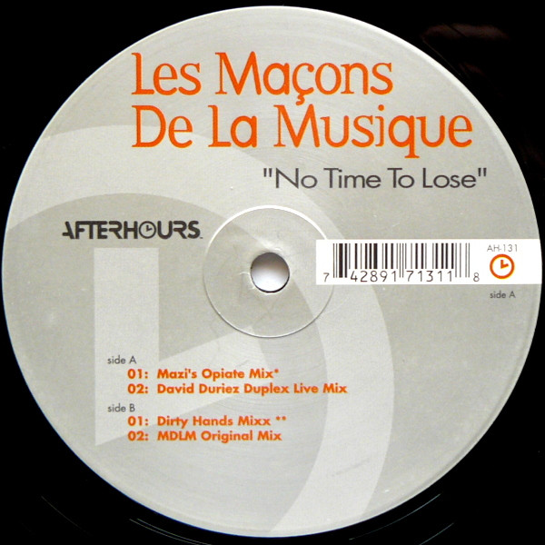 Les Maçons De La Musique - No Time To Lose | Afterhours (AH-131) - main Les Maçons De La Musique - No Time To Lose | Afterhours (AH-131) - main