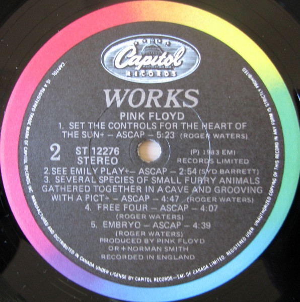 Pink Floyd - Works [Vinyl] | Capitol Records (ST-12276) - 4