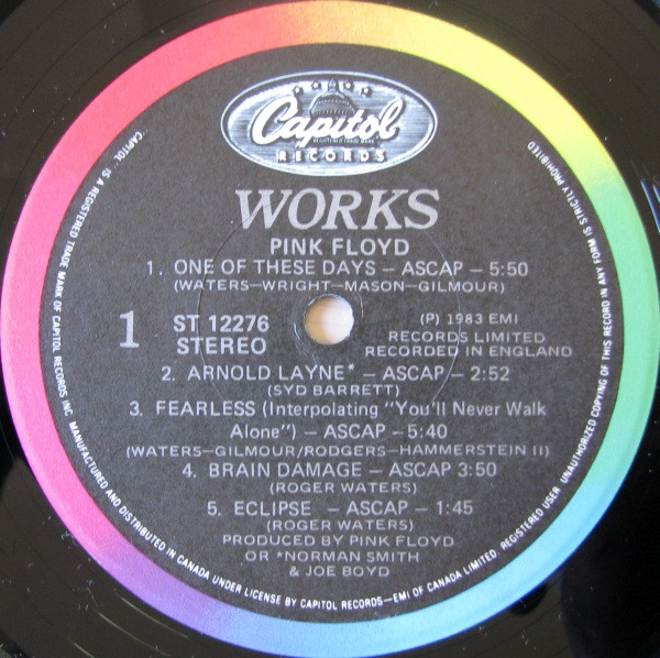 Pink Floyd - Works [Vinyl] | Capitol Records (ST-12276) - 3