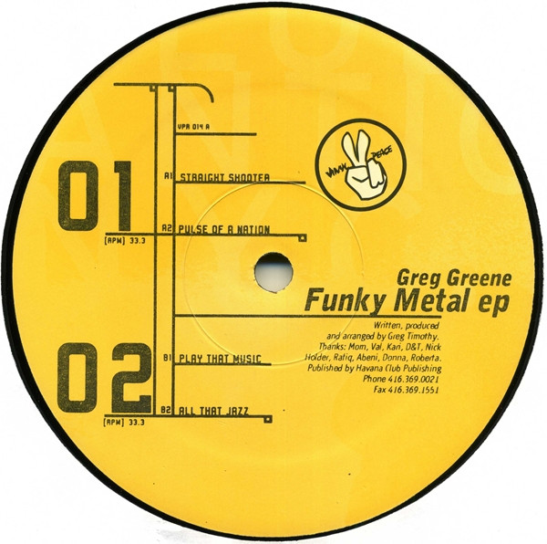 Greg Greene - Funky Metal EP | Vinyl Peace (VPR 014) - main
